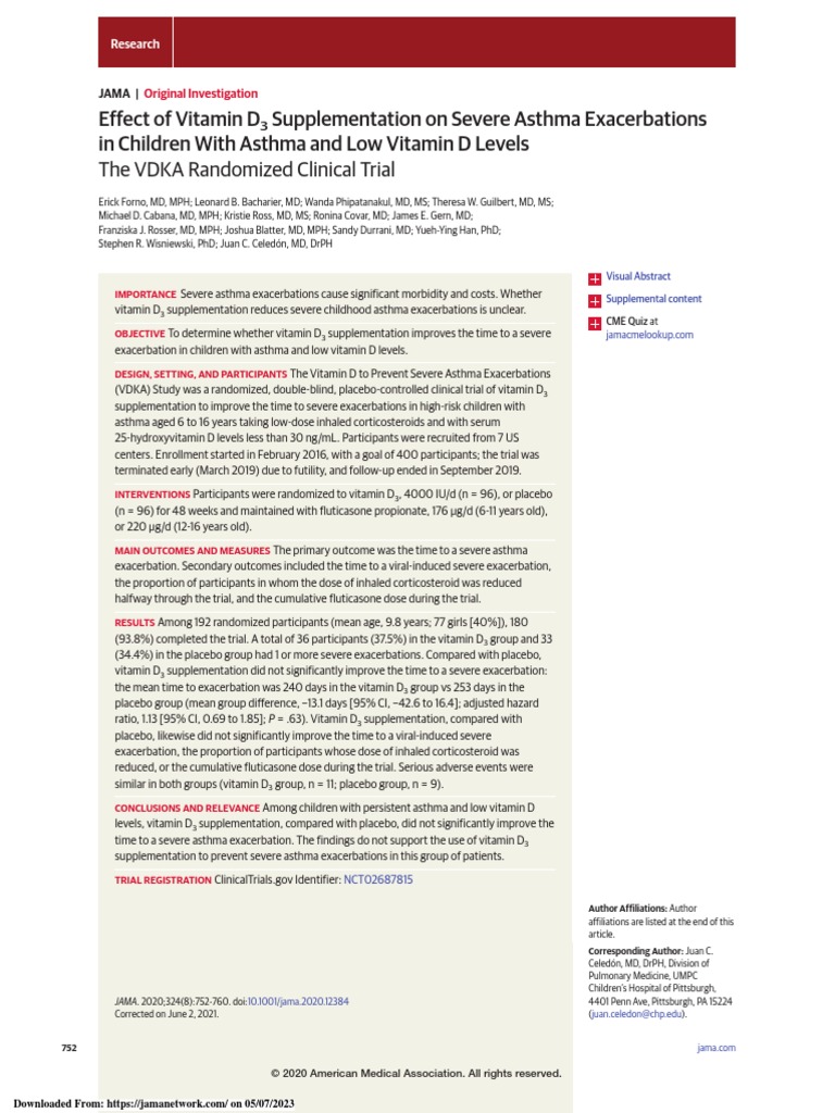 Content image for Understanding and Managing Asthma with Vitamin D Supplementation: Benefits