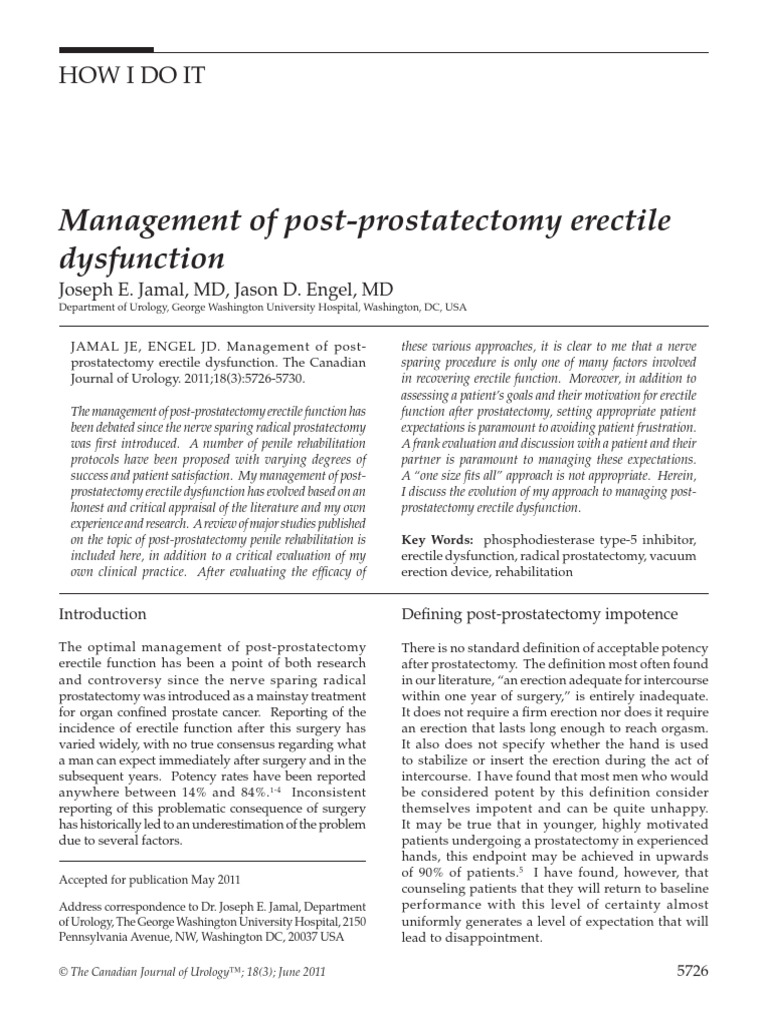 Featured image for Decoding the Complexities of Men's Health Treatments: Prostatectomy and Erectile Dysfunction